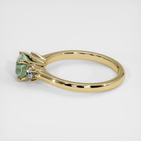 1.15 Ct. Bluish Green Sapphire Ring, 14K Yellow Gold 4