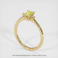 0.55 Ct. Bi Color Sapphire Ring, 18K Yellow Gold 2