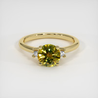 1.37 Ct. Sapphire Ring, 18K Yellow Gold 1