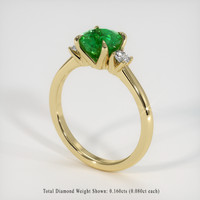 1.13 Ct. Emerald Ring, 18K Yellow Gold 2