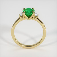 1.13 Ct. Emerald Ring, 18K Yellow Gold 3