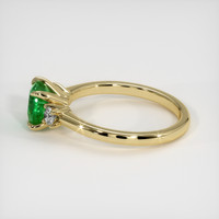 1.13 Ct. Emerald Ring, 18K Yellow Gold 4