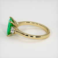 1.33 Ct. Emerald Ring, 18K Yellow Gold 4