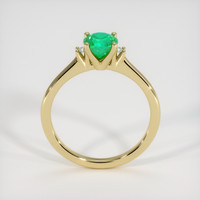 0.66 Ct. Emerald Ring, 18K Yellow Gold 3