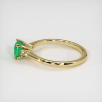 0.66 Ct. Emerald Ring, 18K Yellow Gold 4