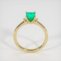 1.00 Ct. Emerald Ring, 18K Yellow Gold 3