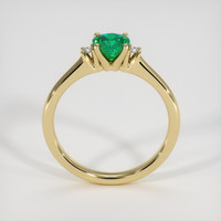 0.52 Ct. Emerald Ring, 18K Yellow Gold 3