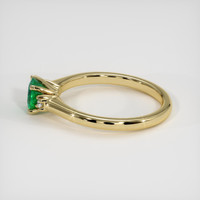 0.52 Ct. Emerald Ring, 18K Yellow Gold 4