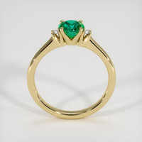 0.58 Ct. Emerald Ring, 18K Yellow Gold 3