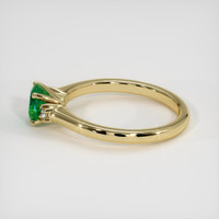 0.58 Ct. Emerald Ring, 18K Yellow Gold 4