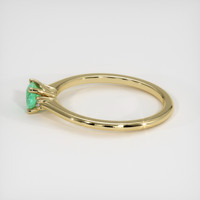 0.41 Ct. Emerald Ring, 18K Yellow Gold 4