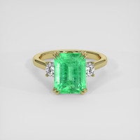 3.31 Ct. Emerald Ring, 18K Yellow Gold 1