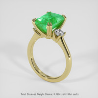 3.31 Ct. Emerald Ring, 18K Yellow Gold 2