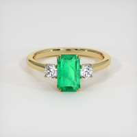 1.70 Ct. Emerald Ring, 18K Yellow Gold 1