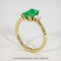 1.70 Ct. Emerald Ring, 18K Yellow Gold 2