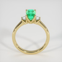 1.22 Ct. Emerald Ring, 18K Yellow Gold 3