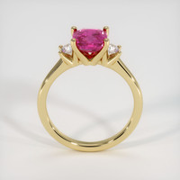 1.56 Ct. Pink Sapphire Ring, 18K Yellow Gold 3