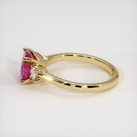 1.56 Ct. Pink Sapphire Ring, 18K Yellow Gold 4
