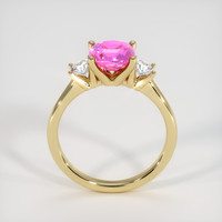 1.67 Ct. Pink Sapphire Ring, 18K Yellow Gold 3