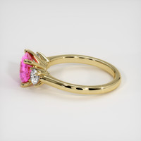 1.67 Ct. Pink Sapphire Ring, 18K Yellow Gold 4