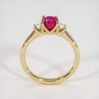 0.84 Ct. Ruby Ring, 18K Yellow Gold 3