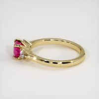0.65 Ct. Ruby Ring, 18K Yellow Gold 4