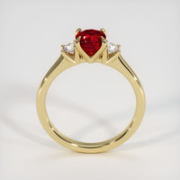 0.68 Ct. Ruby Ring, 18K Yellow Gold 3
