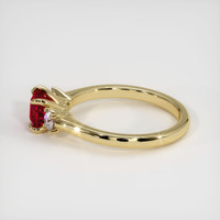 0.68 Ct. Ruby Ring, 18K Yellow Gold 4