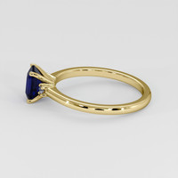 1.17 Ct. Blue Sapphire Ring, 18K Yellow Gold 4