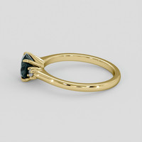 1.07 Ct. Bluish Green Sapphire Ring, 18K Yellow Gold 4