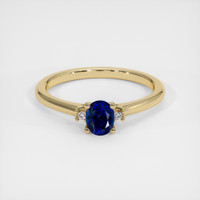 0.51 Ct. Sapphire Ring, 18K Yellow Gold 1