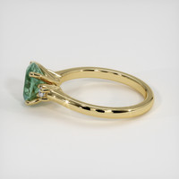 1.42 Ct. Bluish Green Sapphire Ring, 18K Yellow Gold 4
