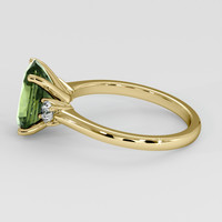 3.03 Ct. Green Sapphire Ring, 18K Yellow Gold 4