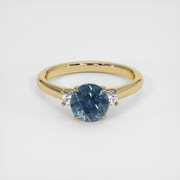 1.56 Ct. Blue Sapphire Ring, 18K Yellow Gold 1