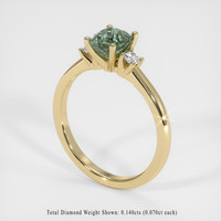 1.24 Ct. Sapphire Ring, 18K Yellow Gold 2