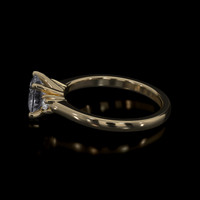 0.84 Ct. White Sapphire Ring, 18K Yellow Gold 4