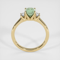 1.15 Ct. Bluish Green Sapphire Ring, 18K Yellow Gold 3