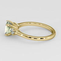 1.44 Ct. Yellowish Green Sapphire Ring, 18K Yellow Gold 4