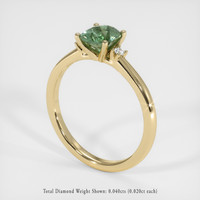 0.99 Ct. Sapphire Ring, 18K Yellow Gold 2