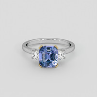 3.00 Ct. Color Change Spinel Ring, 14K Yellow & White 1