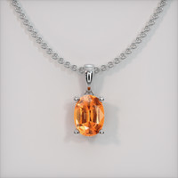 0.93 Ct. Gemstone Pendant, Platinum 950 1