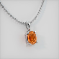 0.93 Ct. Gemstone Pendant, Platinum 950 2