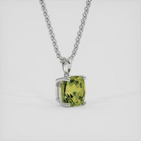 2.04 Ct. Yellowish Green to Brownish Orange Alexandrite Pendant, Platinum 950 2