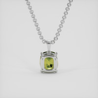 2.04 Ct. Yellowish Green to Brownish Orange Alexandrite Pendant, Platinum 950 4