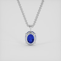 3.31 Ct. Blue Sapphire Pendant, Platinum 950 4