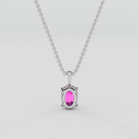 2.33 Ct. Pink Sapphire Pendant, Platinum 950 4