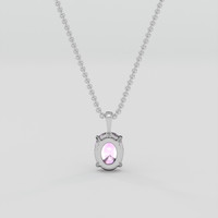 3.50 Ct. Purplish Pink Sapphire Pendant, Platinum 950 4