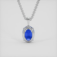5.03 Ct. Blue Sapphire Pendant, Platinum 950 4