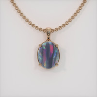 0.85 Ct. Multi Color Opal Pendant, 14K Rose Gold 1