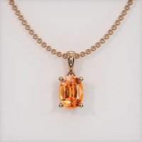 0.93 Ct. Gemstone Pendant, 14K Rose Gold 1